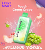 Load image into Gallery viewer, LOST MARY MT3500 TURBO 5% peach green grape
