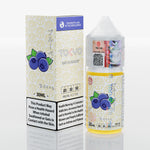 Load image into Gallery viewer, Tobacco and blueberry flavored e-liquid bottle with packaging on a white background