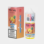 Load image into Gallery viewer, Tokyo Super Cool Pineapple Lychee vape juice bottle and packaging on a white background