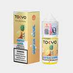 Load image into Gallery viewer, TOKYO Super Cool Pineapple Bubblegum vape juice bottle and packaging on a white background