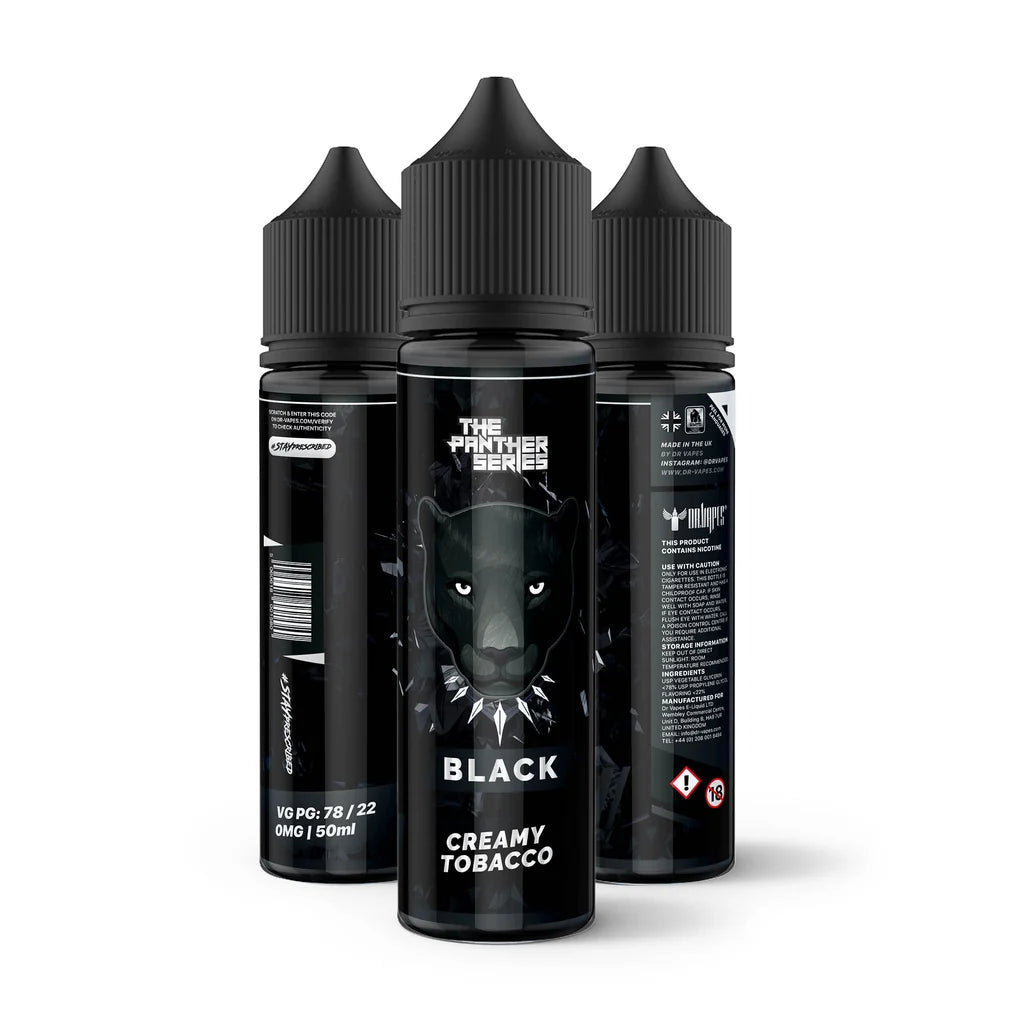 DR VAPE 12MG/60ML BLACK CREAMY TOBACCO