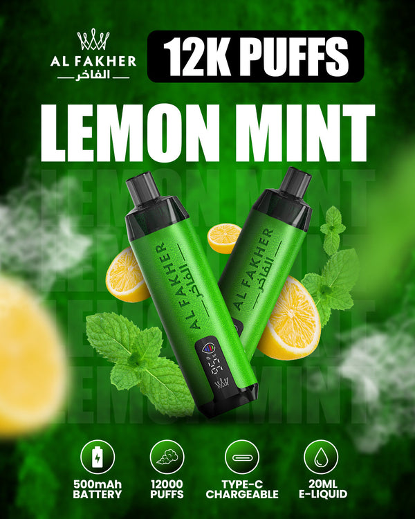 AL FAKHER DISPOSABLE 12000 PUFFS LEMON MINT
