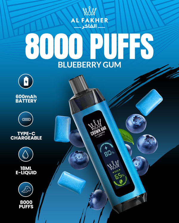 AL FAKHER 8K 5MG BLUEBERRY GUM