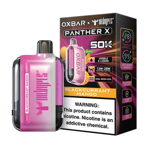 OXBAR PANTHER X 50K PUFFS 20MG BLACKCURRANT MANGO