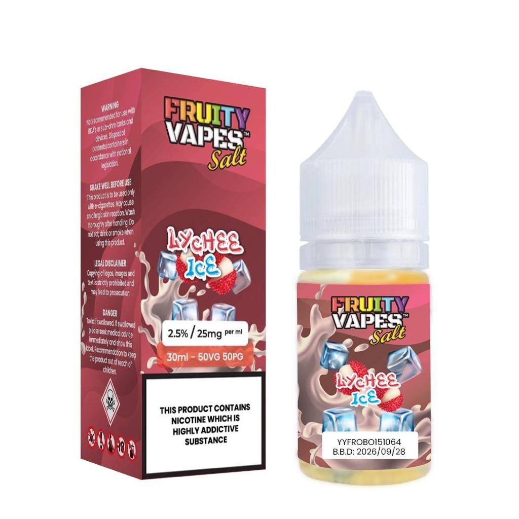Lychee Ice 30ML, 25mg, 50mg – by Fruity Vapes Salt