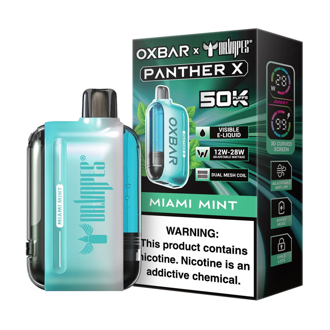OXBAR PANTHER X 50K PUFFS 50MG MIAMI MINT