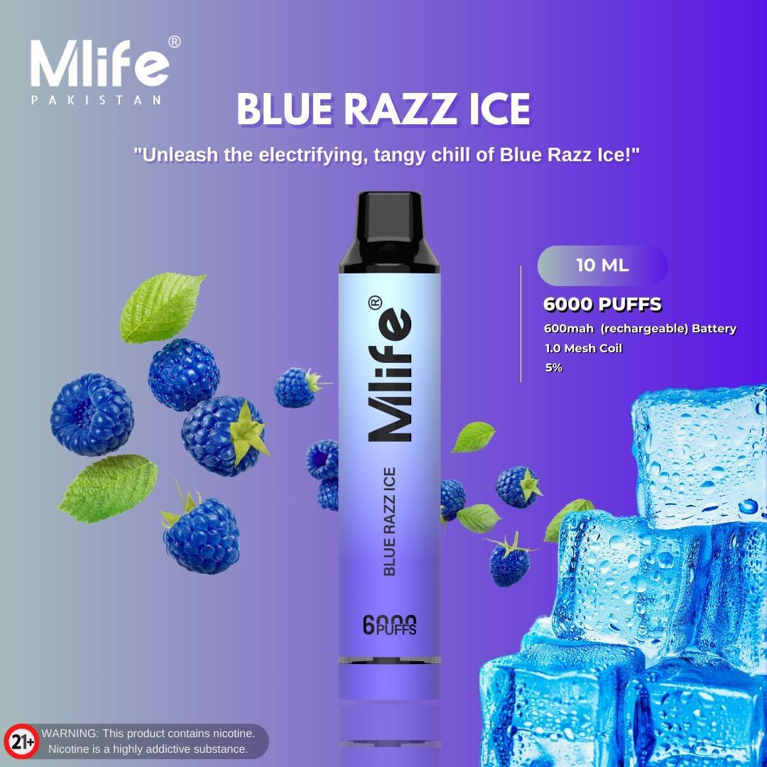 MLIFE 6000 BLUE RAZZ ICE