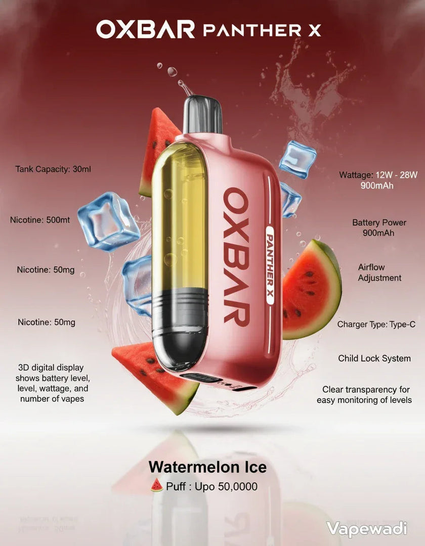 OXBAR PANTHER X 50K PUFFS 20MG WATERMELON ICE