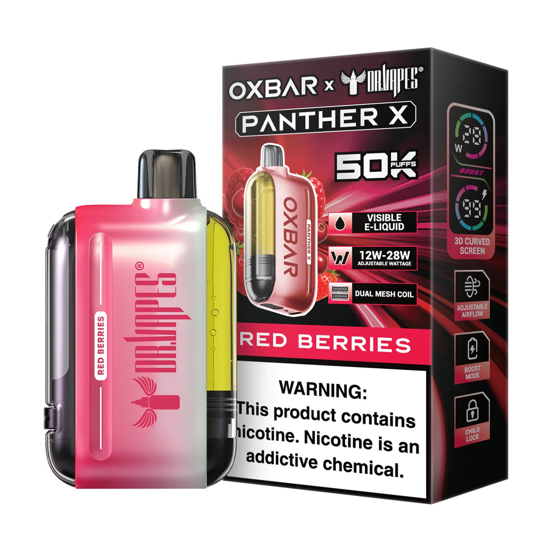 OXBAR PANTHER X 50K PUFFS 20MG RED BERRIES