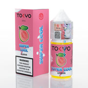Tokyo Guava vape juice bottle and packaging on a white background