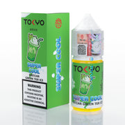 Tokyo Super Cool Matcha Green Tea Ice vape juice packaging on a white background