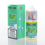 Load image into Gallery viewer, Tokyo Super Cool Mighty Mint vape juice bottle and packaging on a white background
