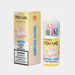 Load image into Gallery viewer, TOKYO Super Cool Pink Pineapple vape juice bottle and packaging on a white background

