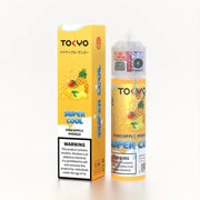 TOKYO Pineapple Mango vape juice packaging with warning label on a white background