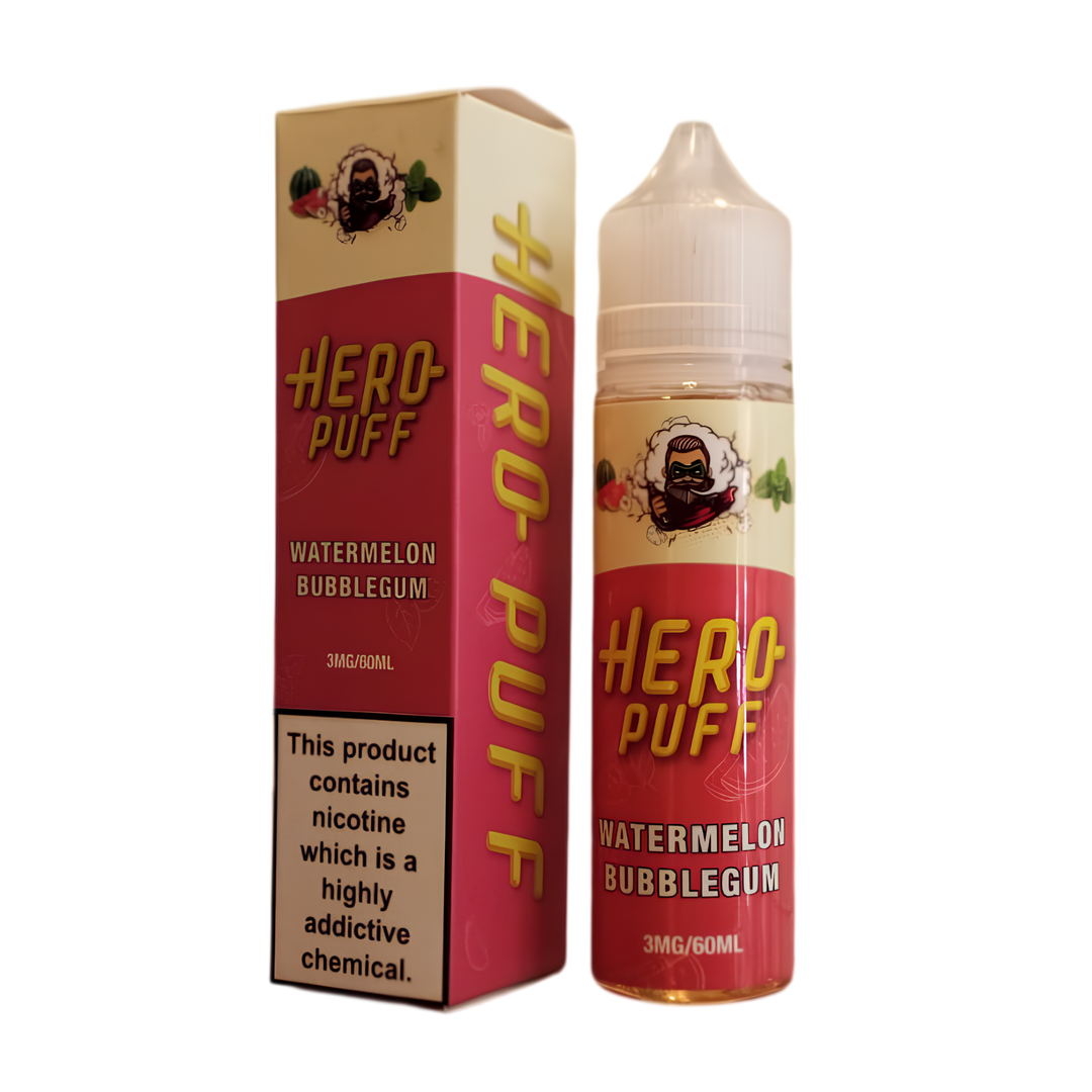 HEROPUFF 3MG 60ML WATERMELON BUBBLEGUM
