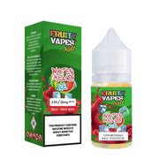 Fruity Vapes Watermelon Ice salt nicotine packaging and bottle on a white background