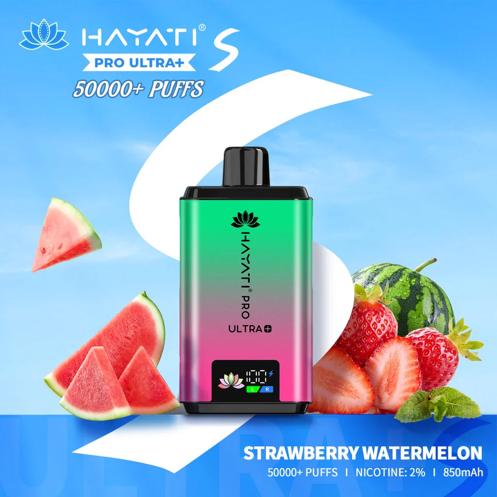HAYATI 50K 20MG WATERMELON BG / STRAWBERRY BG