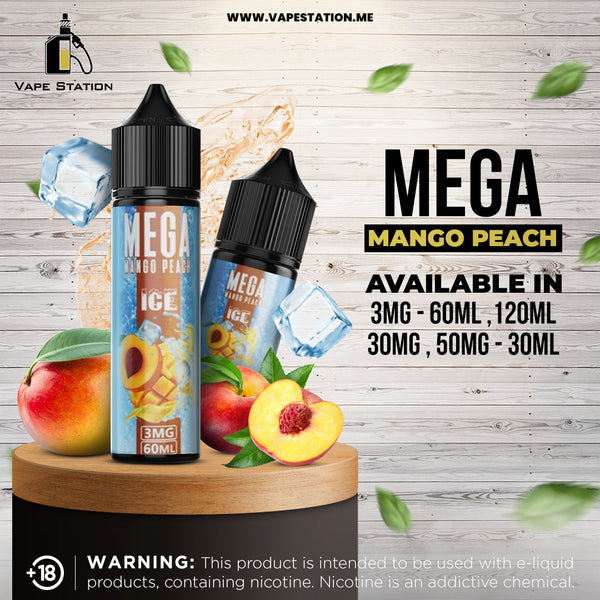 MEGA 3MG 120ML MANGO PEACH ICE